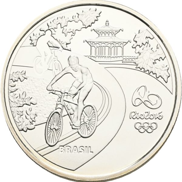 2014  Brasil 5 reais Rio Olympics, Cycling, proof