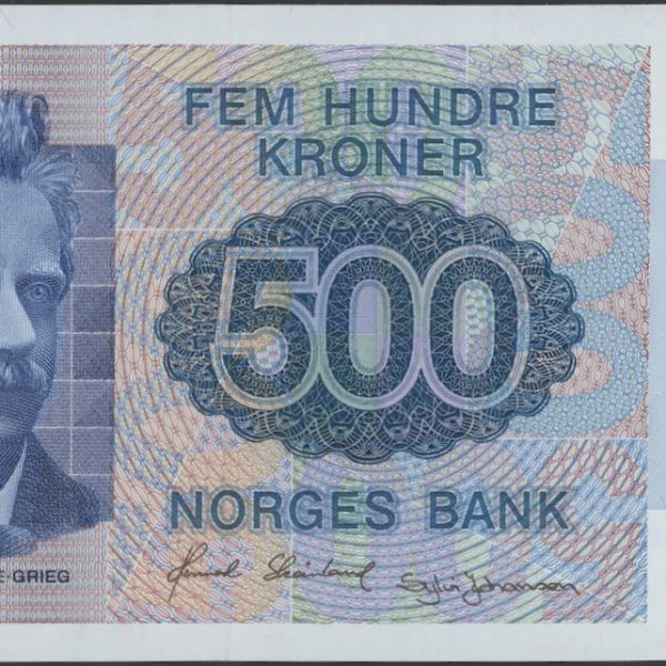 1991 500 kroner 3100231211, 6. utg., 01