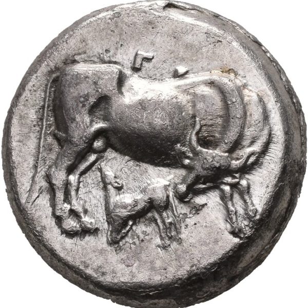 340-280 f.Kr. Illyria AR stater, 10,72 g, Dyrrhacion, 1+